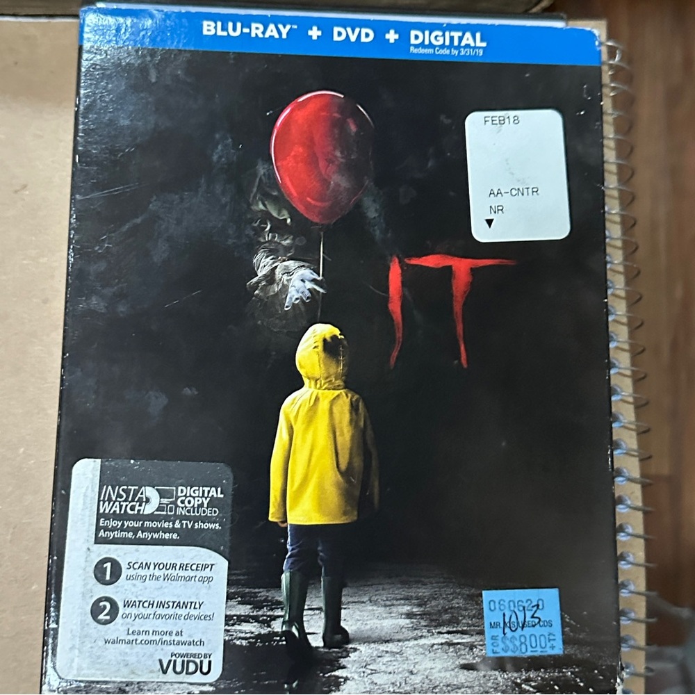 It (4K Ultra‎ HD + Blu-Ray, 2017) - Stephen King, Pennywise - Sleeve